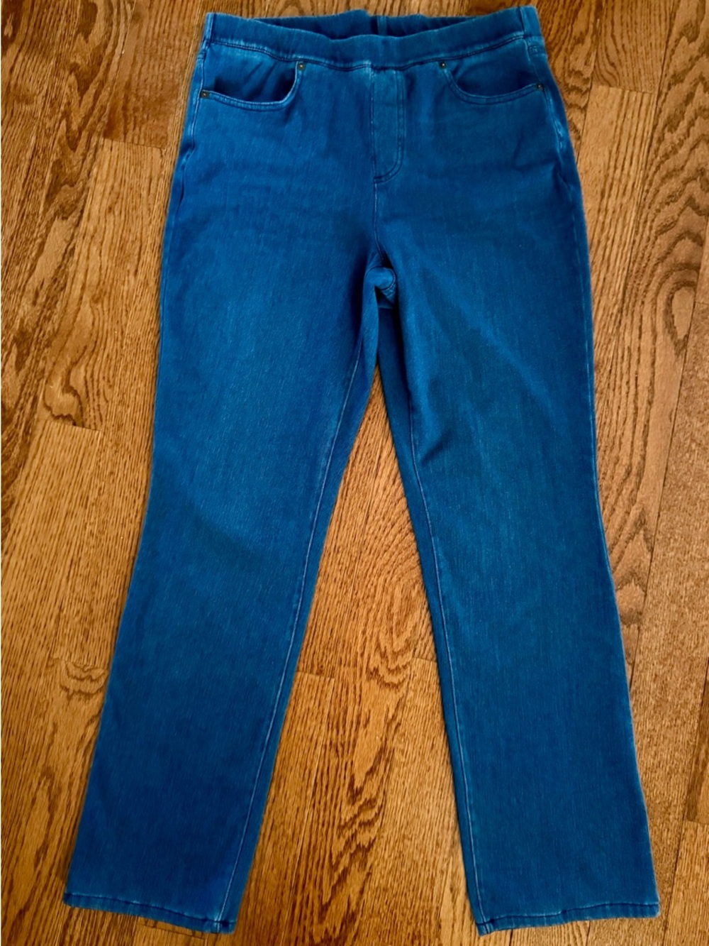 Lands' End Medium Blue Denim Stretch Jeans Sz Small Petite 6/8 - Picture 2 of 6